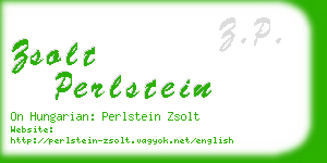 zsolt perlstein business card